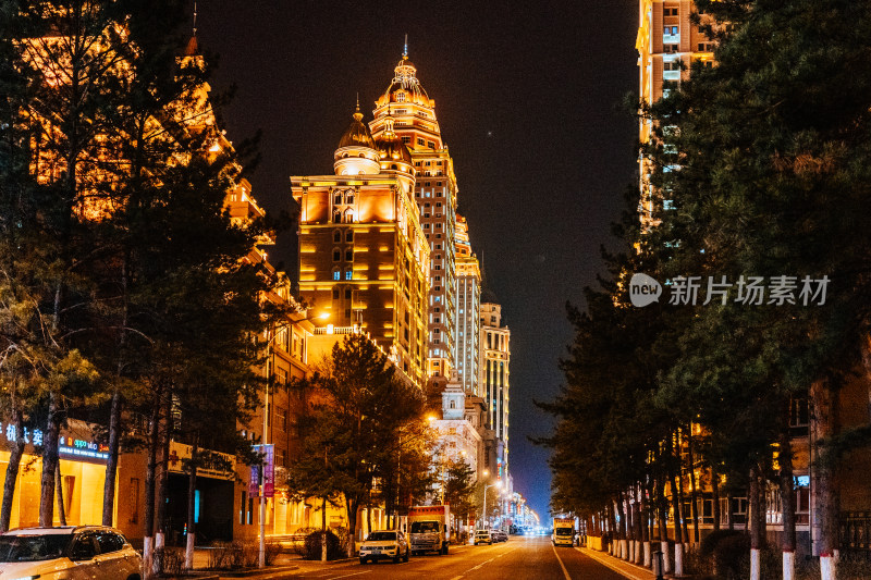 满洲里城市夜景