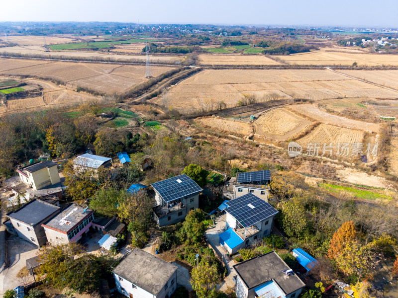 安庆农村农田航拍图