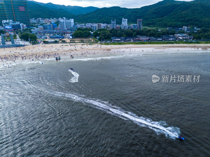 大海海洋沙滩青澳湾海岛航拍图