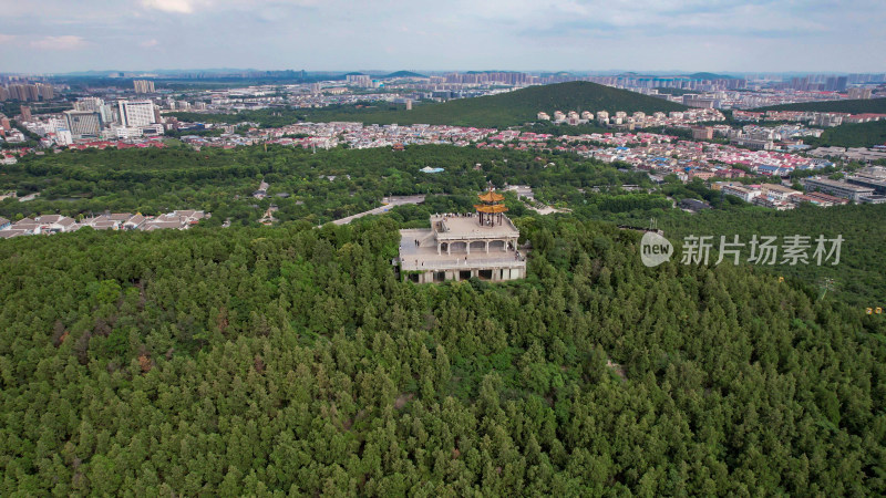 江苏徐州云龙湖云龙山5A景区航拍图