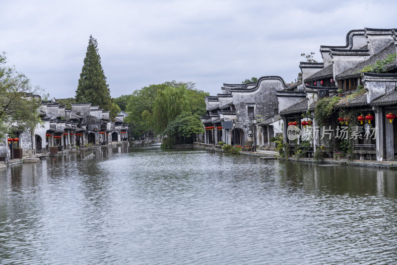 浙江湖州南浔古镇水乡百间楼风景