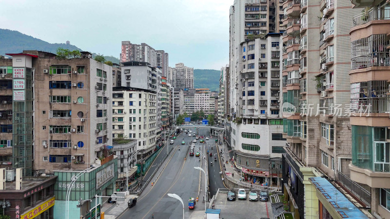 航拍四川达州建设达州大景