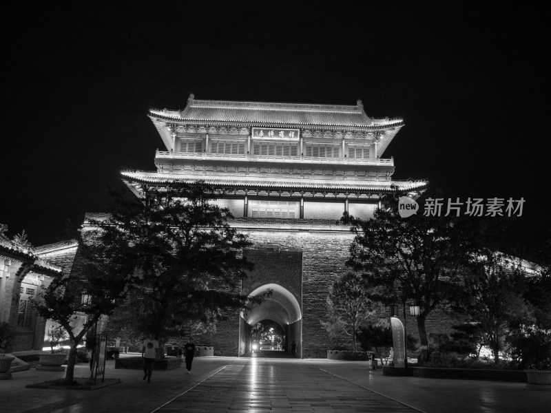 山海关古城夜景