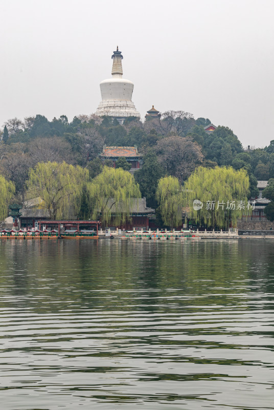 北京北海公园白塔建筑景观