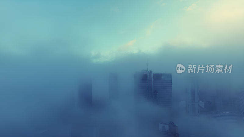 早晨雾气中的城市