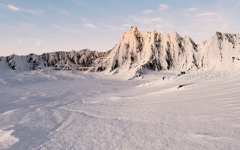 雪山背景 3D渲染