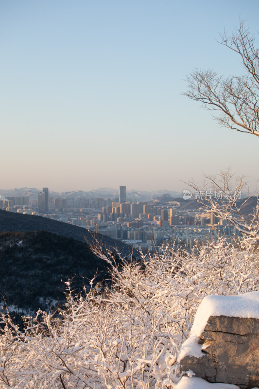 济南千佛山冬日雪景景观