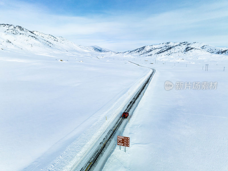 新疆冬季阿勒泰喀纳斯雪景