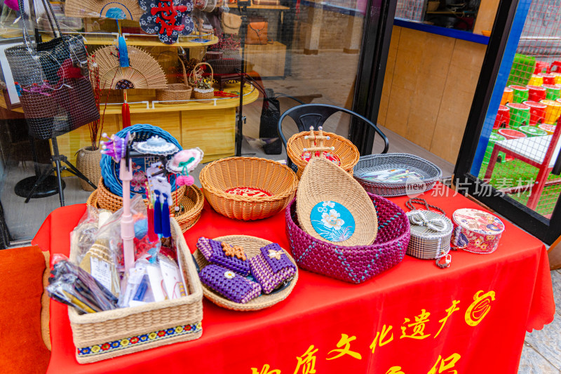 沈阳老北市皇寺庙会4A旅游景点编织民艺