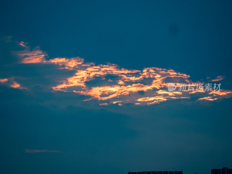 日落时的天空晚霞景色