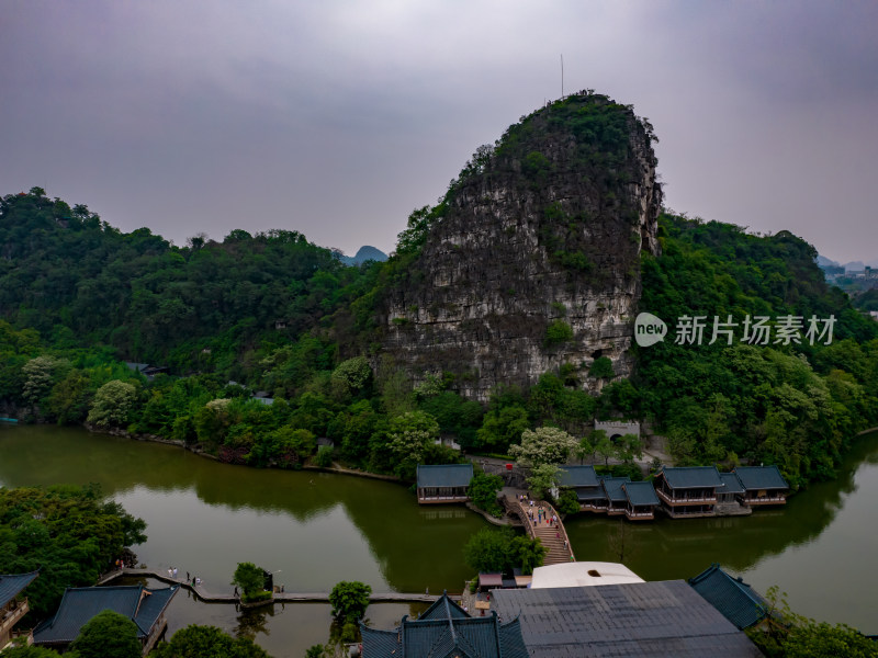 广西桂林山水风光航拍摄影图