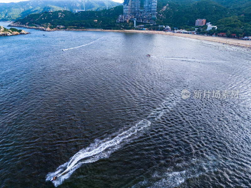 广东南澳岛青澳湾沙滩航拍图