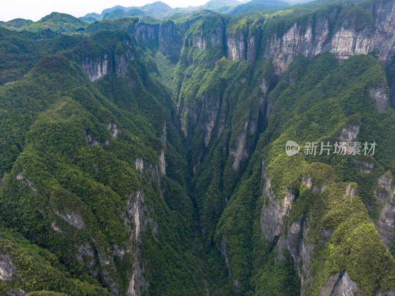 湖南张家界奇特山川航拍摄影图