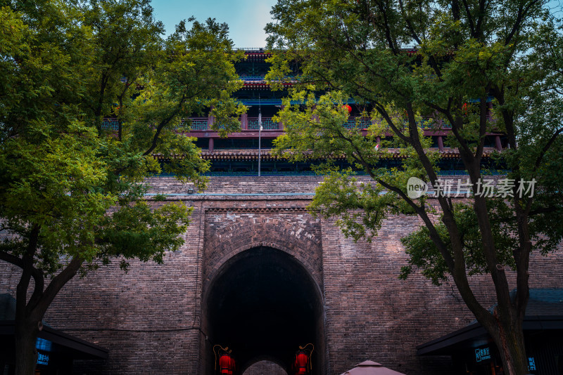 陕西西安古城门洞的岁月痕迹