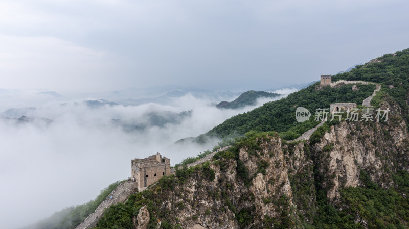 中国长城建筑风光宣传片日出日落光影细节