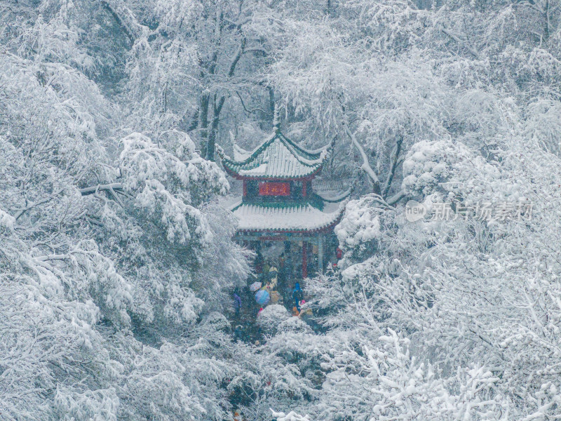 爱晚亭雪景