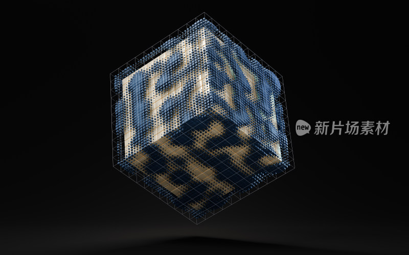 抽象立方体核心3D渲染