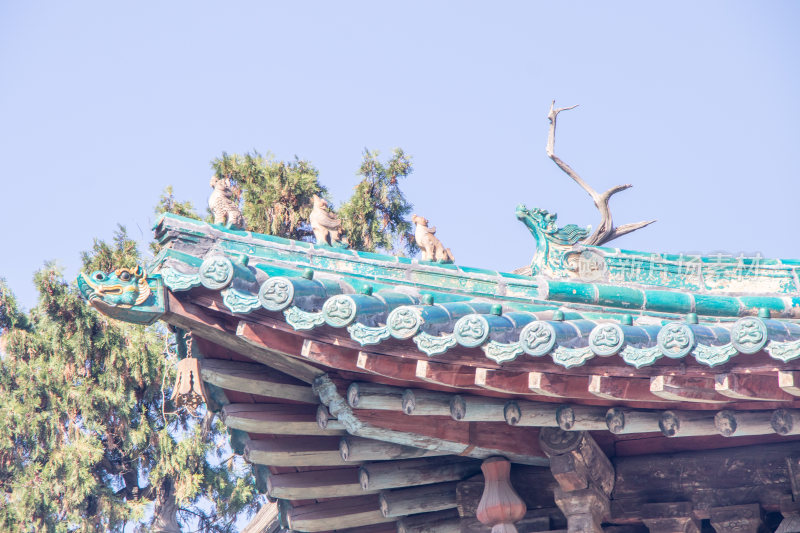 山西太原晋祠屋脊脊饰