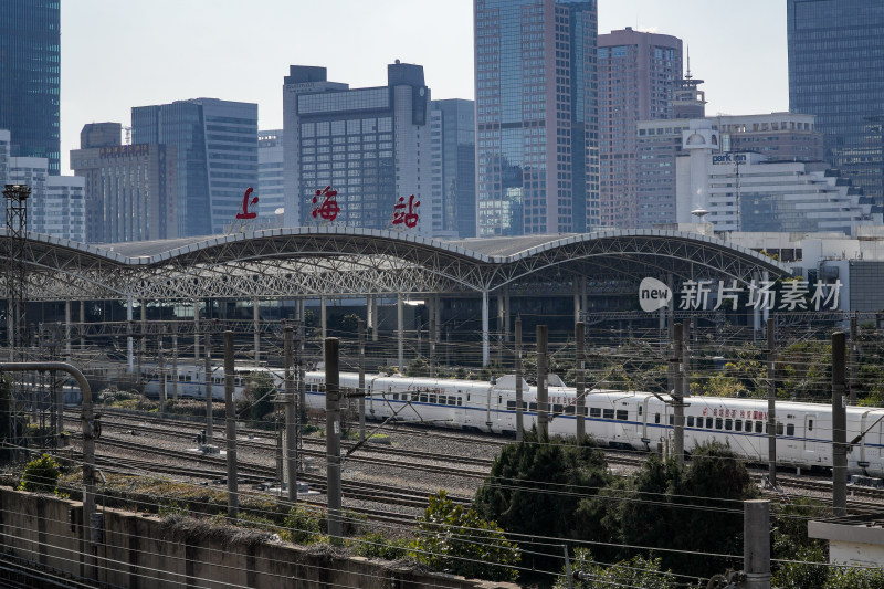 上海站及周边城市景观