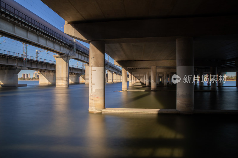 滹沱河风光公路铁路桥