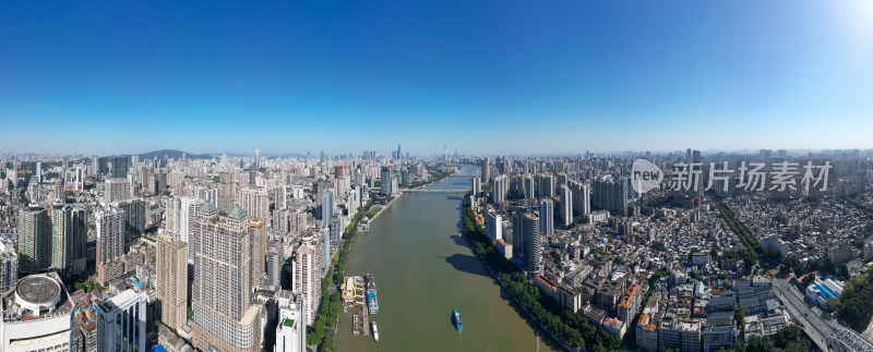 航拍广州城市建设全景图