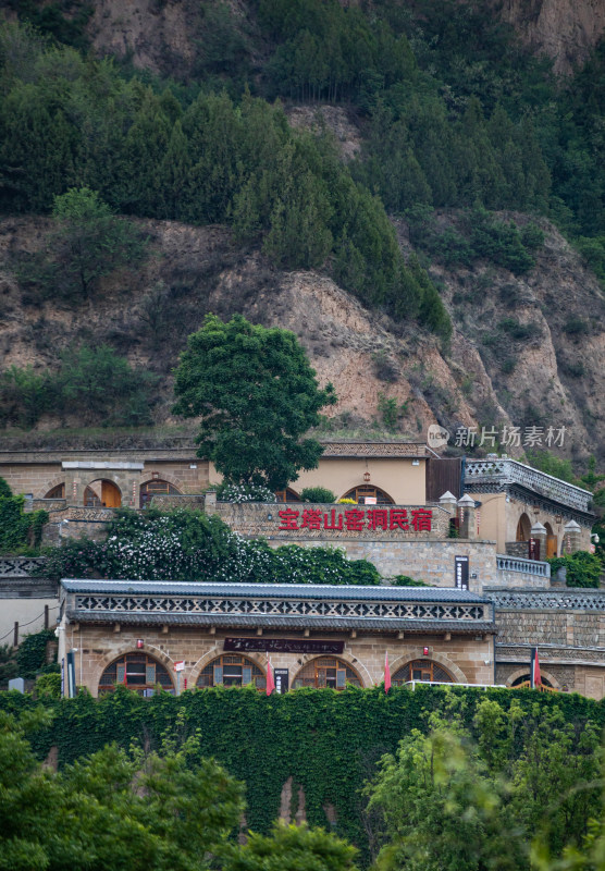 陕西延安陕北窑洞民居建筑景观