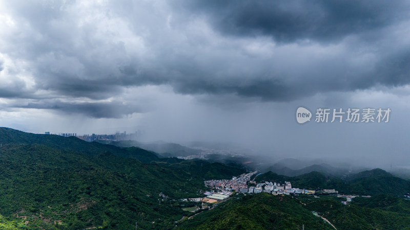 深圳暴雨航拍图