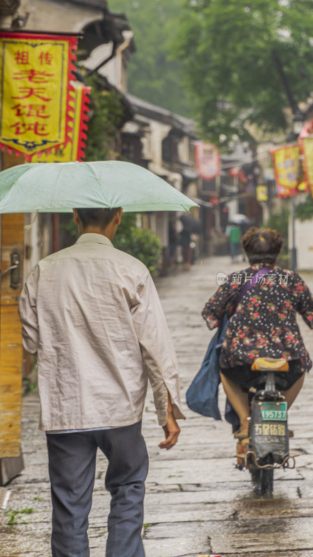 绍兴仓桥直街古街道风景