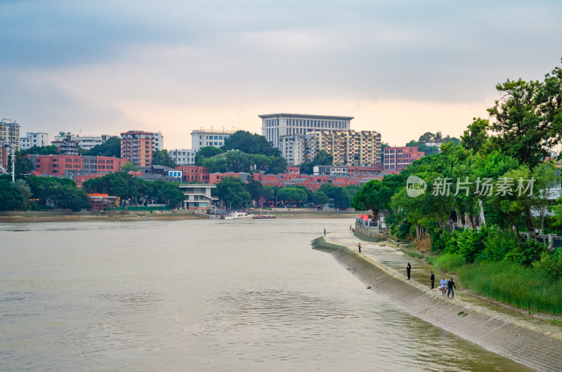 福建福州闽江沿岸城市风光