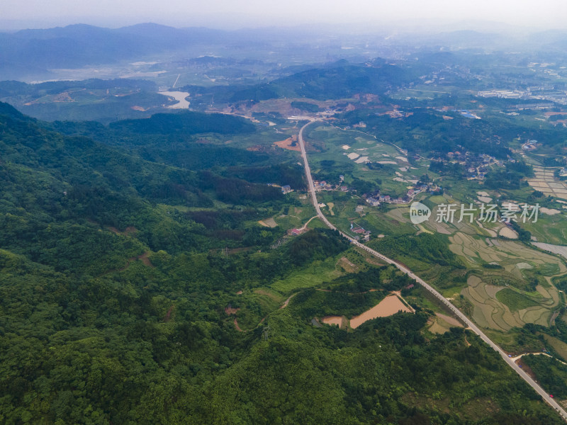 湖南靖州飞山4a景区航拍摄影图