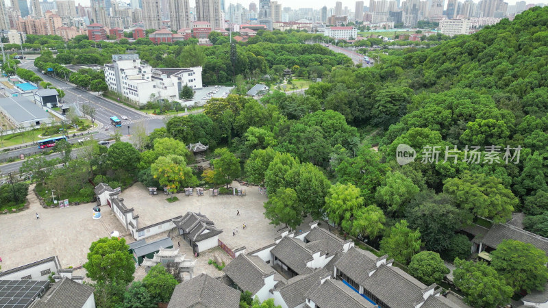 航拍江苏无锡惠山古镇5A景区