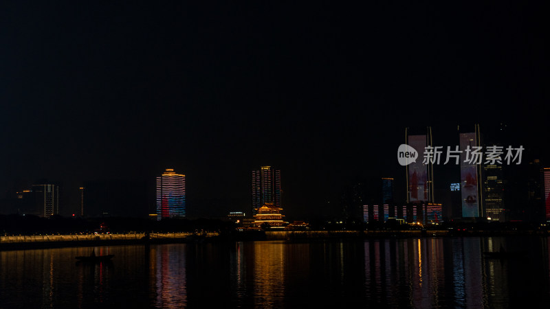 湖南长沙城市夜景灯光摄影图