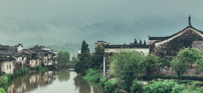 自然风光黄山风景区喀斯特地貌迎客松