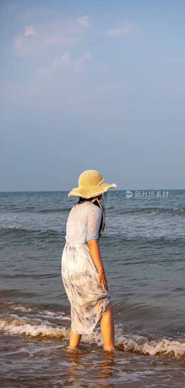 山东日照金沙滩海滨海岸海滩景观