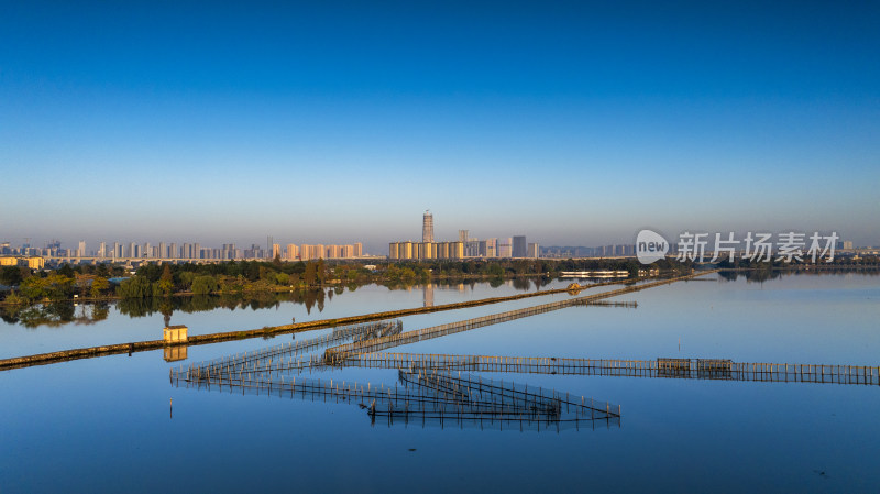 浙江绍兴犭央犭茶湖昂桑湖江南水乡古道