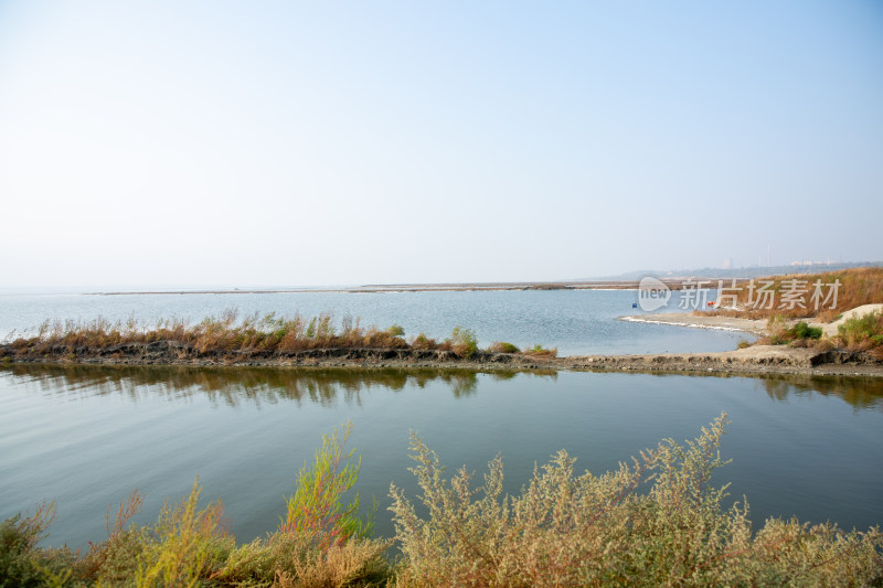 山西运城市盐湖风光