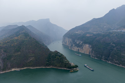 长江三峡奉节瞿塘峡山水风光