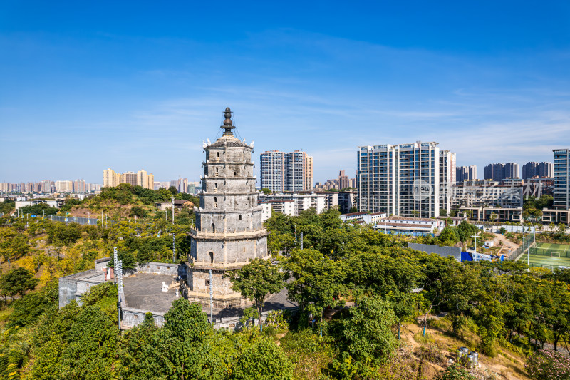 湖南衡阳来雁塔航拍风光