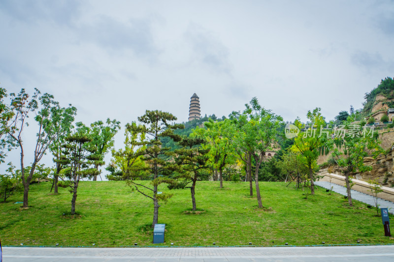 陕西省延安市宝塔山景区 红色旅游景区