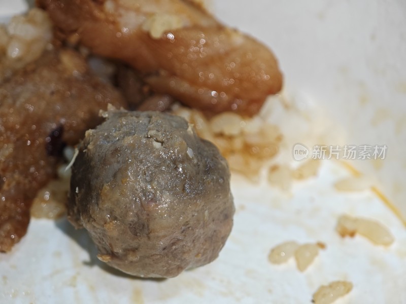 特写牛肉丸美食素材