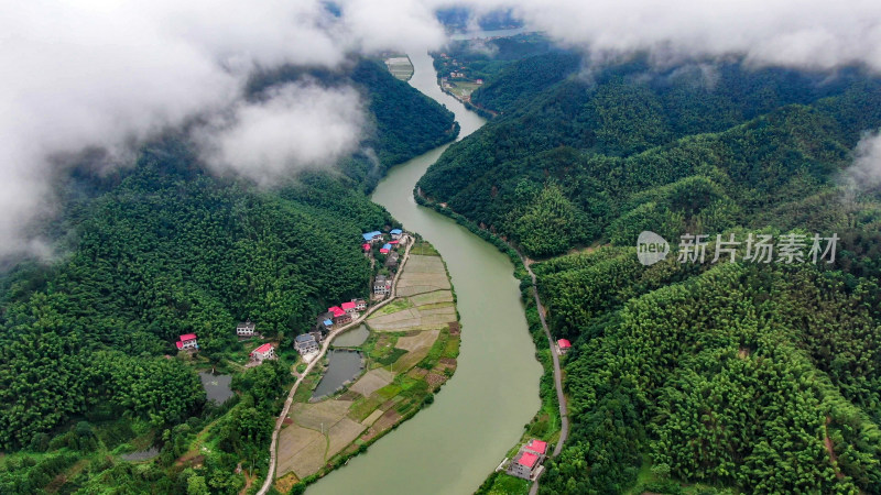 大自然山川云海自然风光航拍图