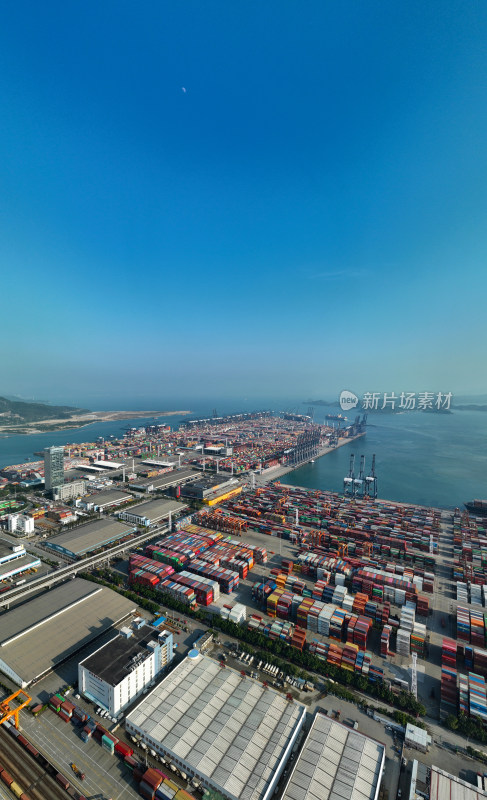 深圳市盐田区盐田港国际集装箱码头航拍