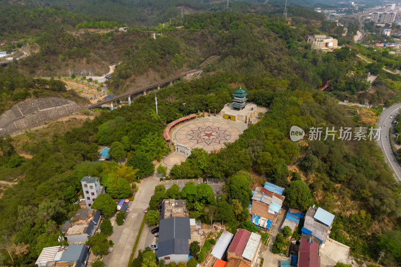 广西百色城市风光航拍摄影图