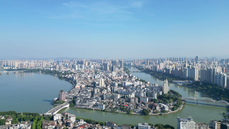 航拍惠州大景惠州城市建设