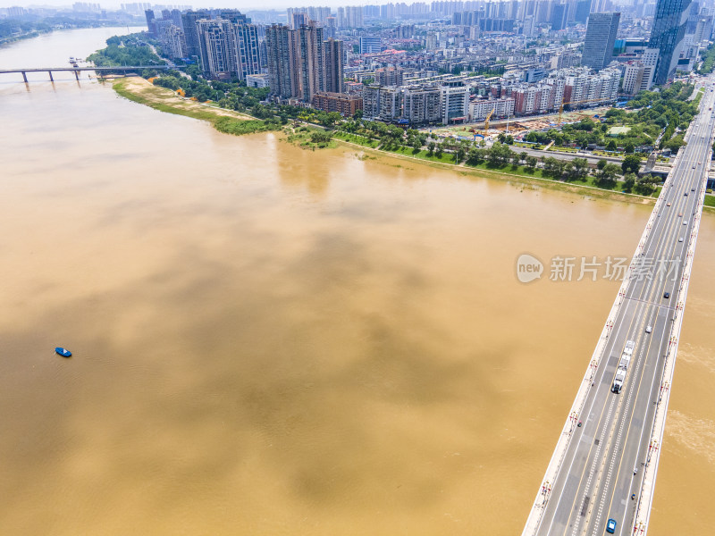 湖南株洲城市建设航拍摄影图