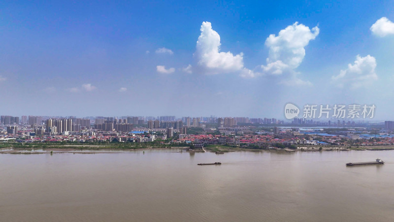 航拍湖北鄂州城市大景