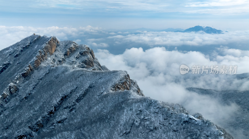 高山雪后云海航拍