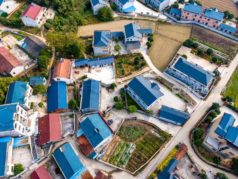 农村房屋别墅建筑航拍图