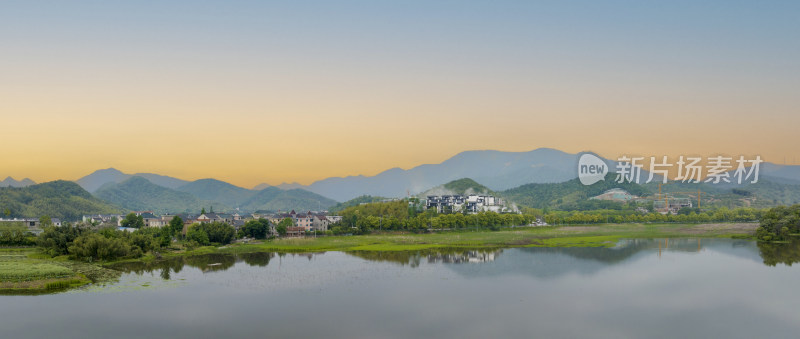 浙江省杭州市萧山区仙女湖景区航拍