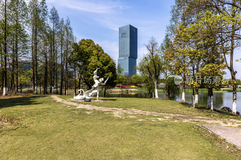 上海嘉定区城市建筑和户外天空